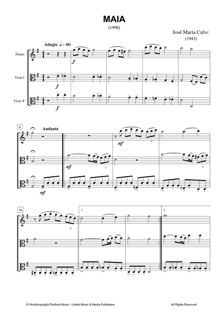 Maia for Flute and Two Violas